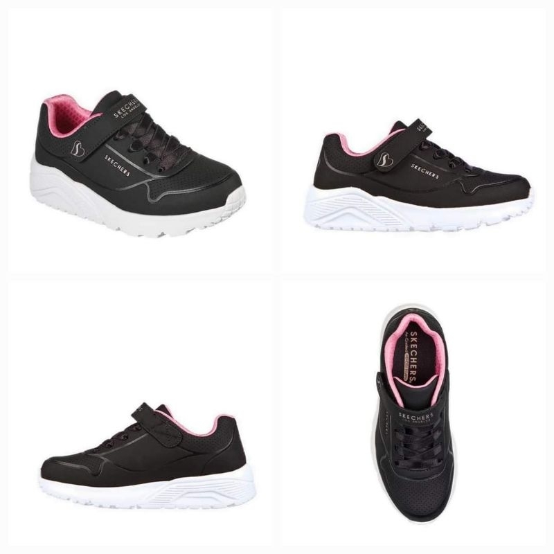 100% Original Sneaker SKECHERS UNO LITE Girls Grade School Black 310451L/BKRG