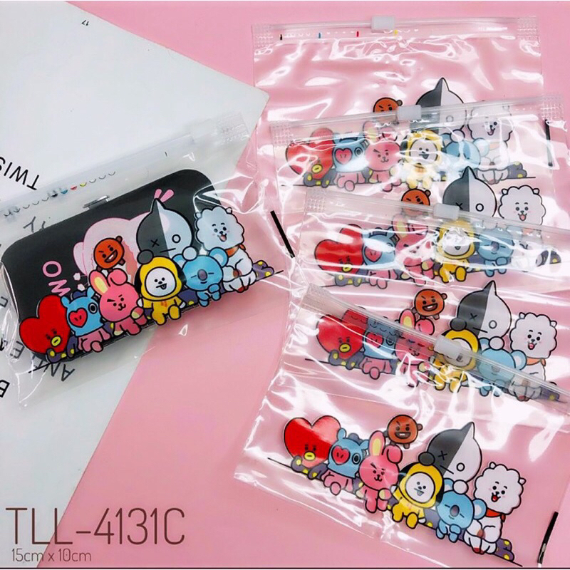 

Pouch transparan gambar BTS tempat pensil transparan BTs