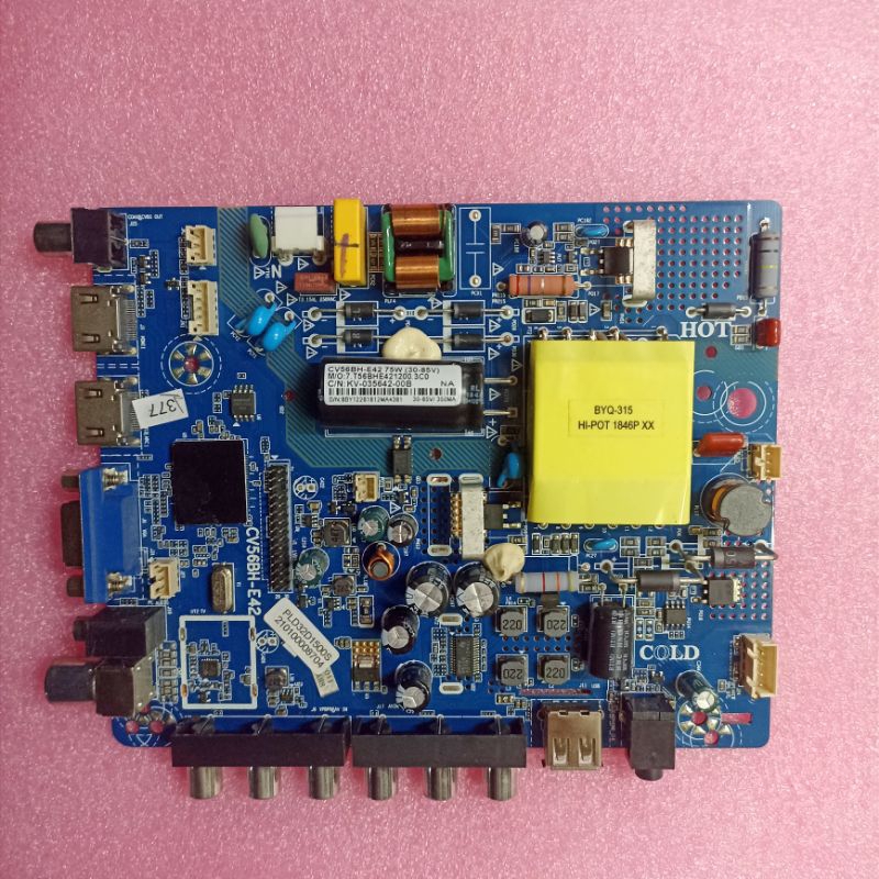 MB - PCB - MOBO - Mainboard - Motherboard - Mesin TV POLYTRON PLD 32D1500S 32T1500 32T7511S 32T1550S