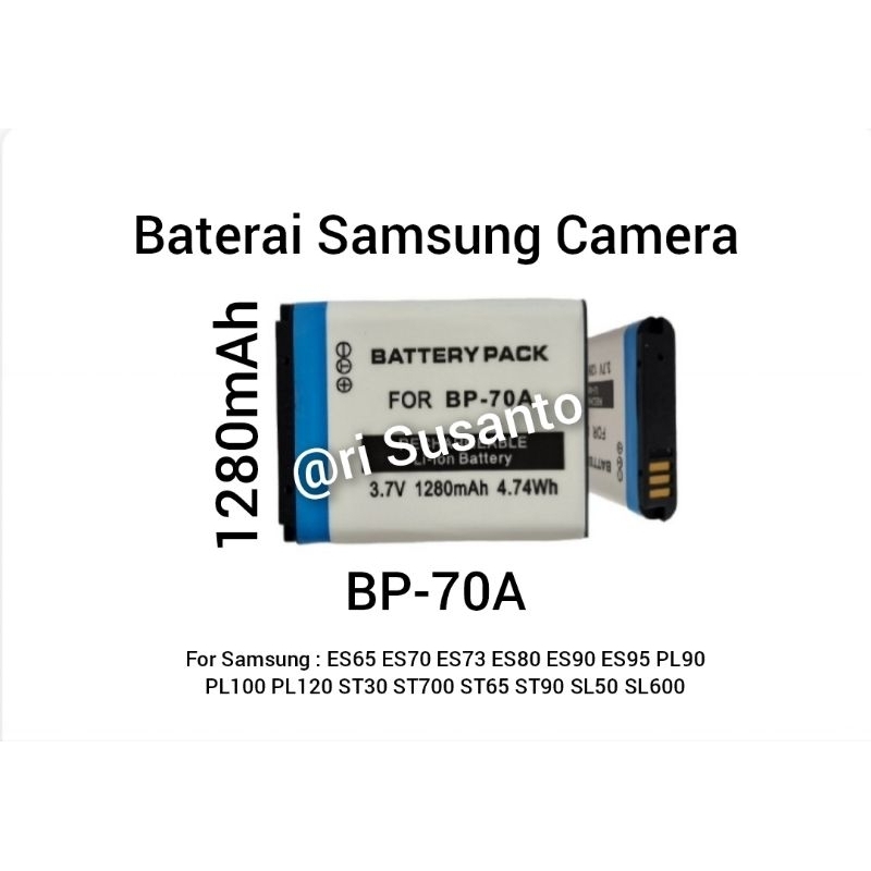 Baterai Kamera Camera Samsung BP70A BP-70A/Samsung SBC-70A for Samsung ES65 ES70 ES73 ES80 ES90 ES91