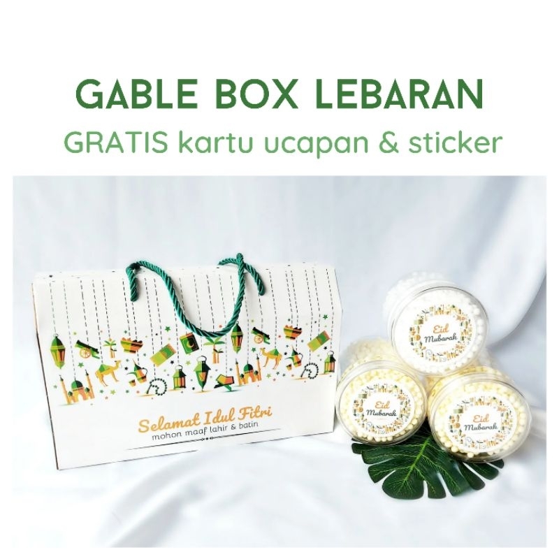 

READY Gable box kotak toples lebaran idul fitri GRATIS sticker dan kartu