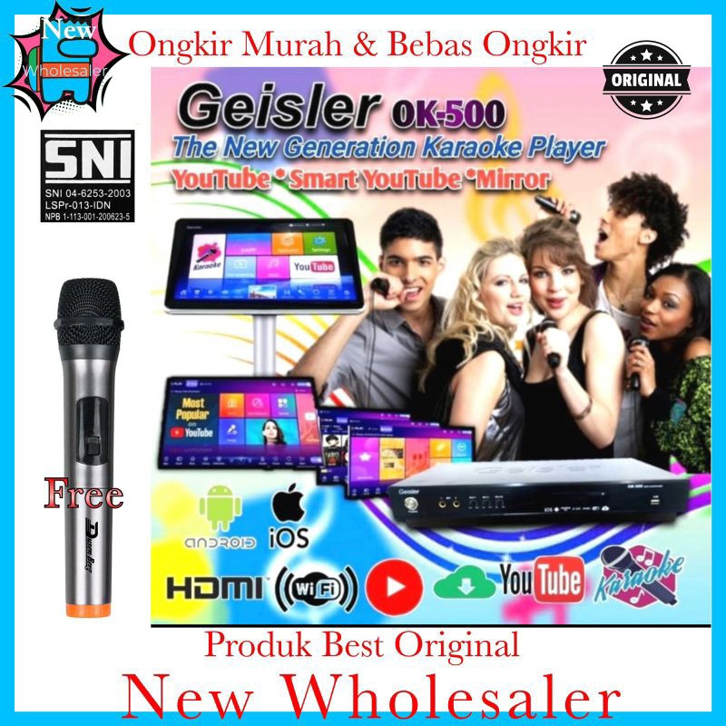 Dvd Player karaoke geisler ok500 Android 2 tb original kualitas bagus Ok 500