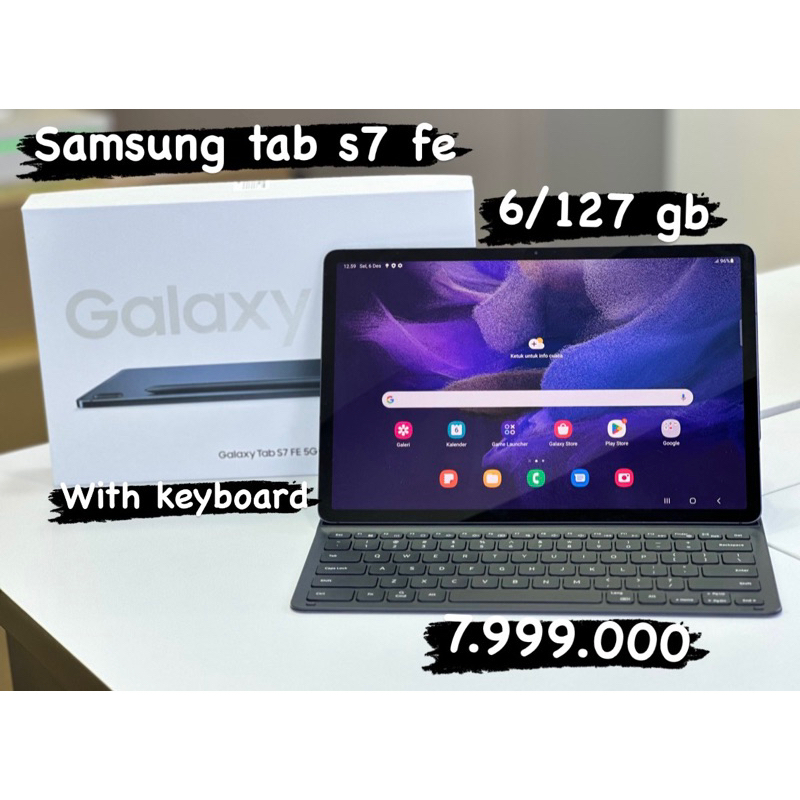 seken samsung tab s7 fe ram 6/128 gb