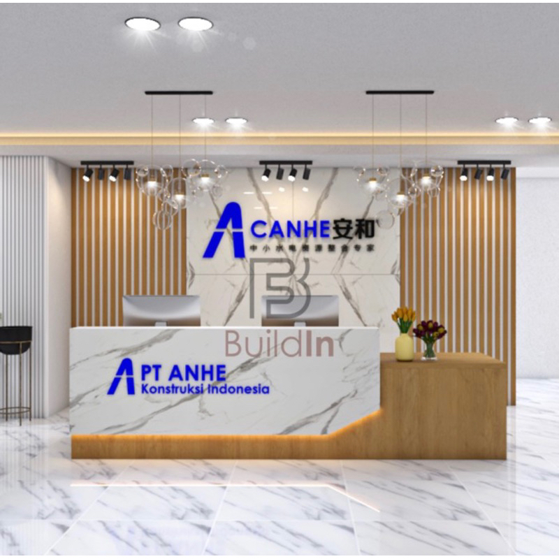 Meja Resepsionis Premium | Meja resepsionis mewah | Meja Resepsionis Panjang