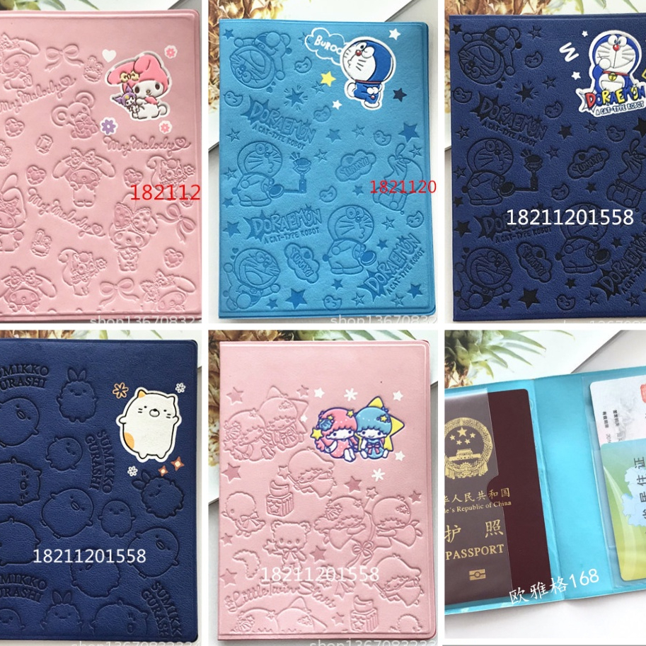 Passport Case Passport Cover Karakter My Melody Sumikko Little Twin Star Doraemon
