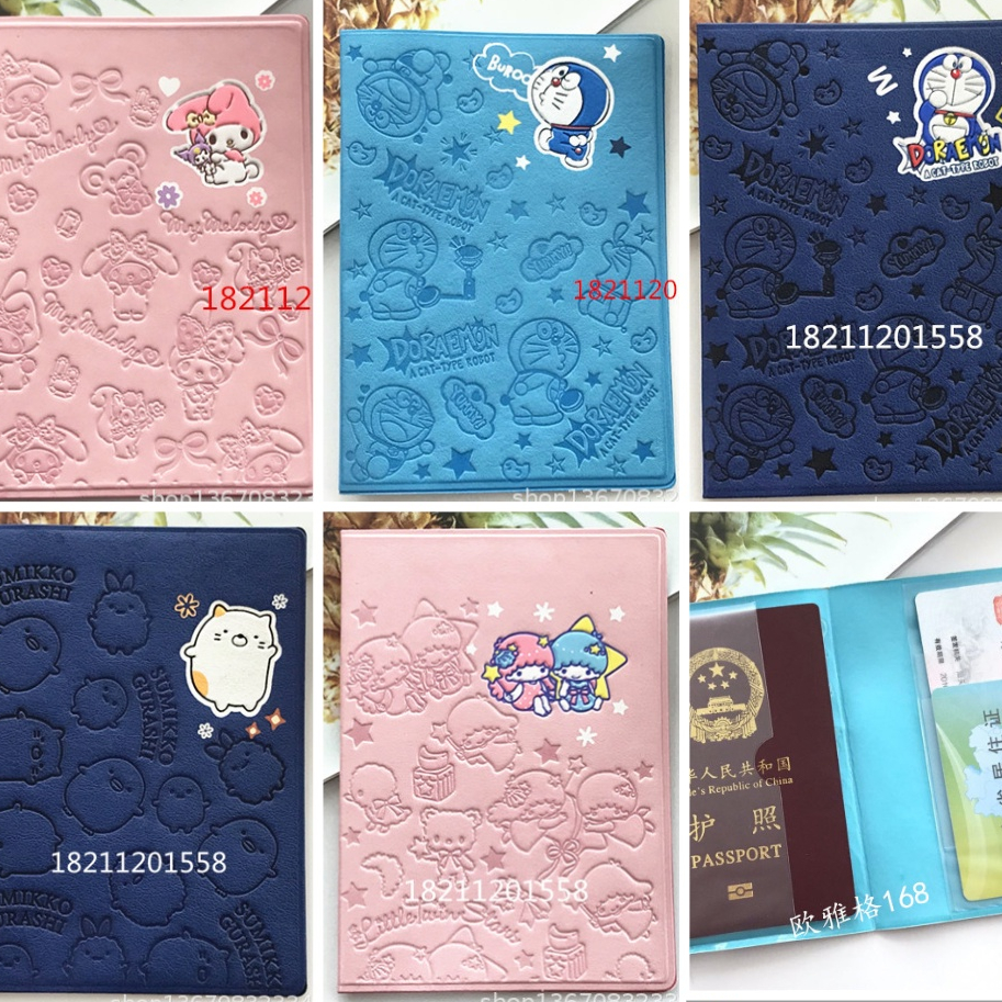 Passport Case Passport Cover Karakter My Melody Sumikko Little Twin Star Doraemon