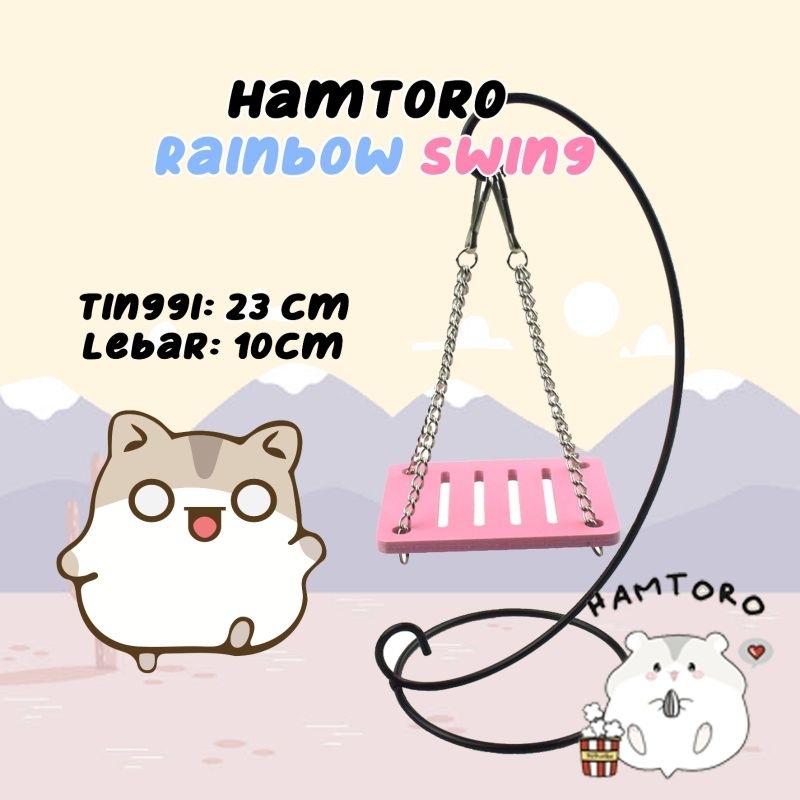 Hamtoro Rainbow Swing Mainan AYUNAN Hamster Lucu