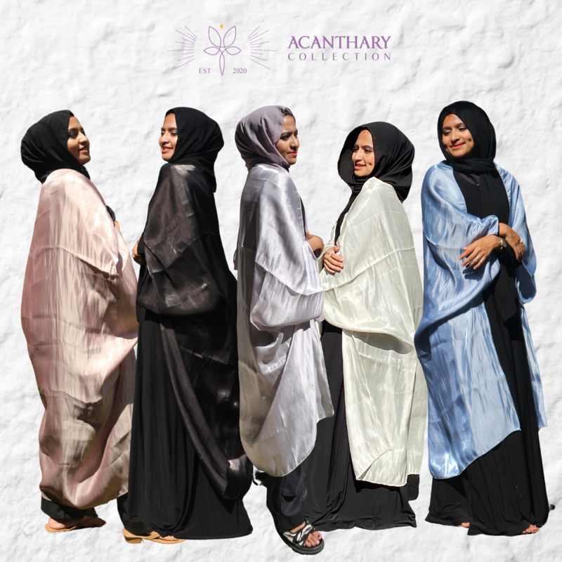 Lulu abaya outer shimmer | dress shimmer | shimmer silk