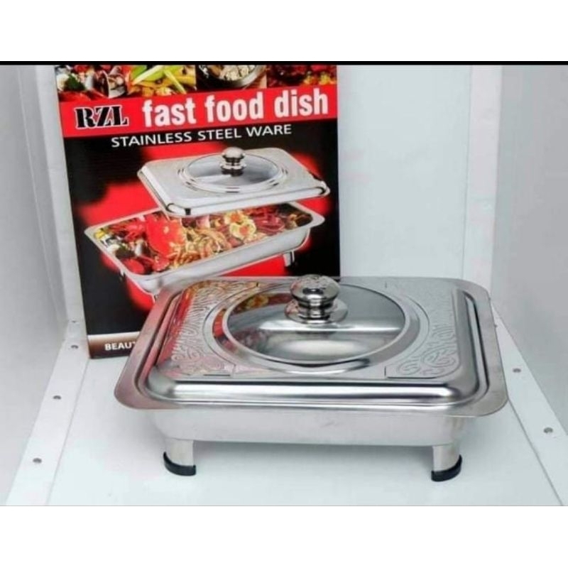 Fast food dish prasmanan kotak/tempat saji prasmanan tutup kombinasi/prasmanan set stainless murah