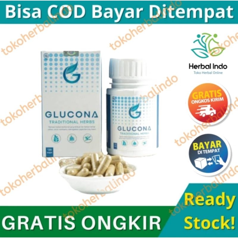 Glucona Herbal Diabetes Dan Kencing Manis 120 Kapsul Atasi Kebas & Kesemutan