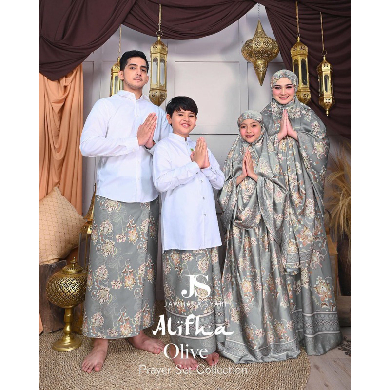 JS Alifha Series Raya Family Prayer set (MUKENA ANAK)