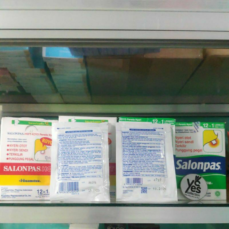 Salonpas Koyo 12 x 1 Lembar Merah Hot Hijau Pereda Nyeri punggung pegal sakit otot leher sendi otot terkilir