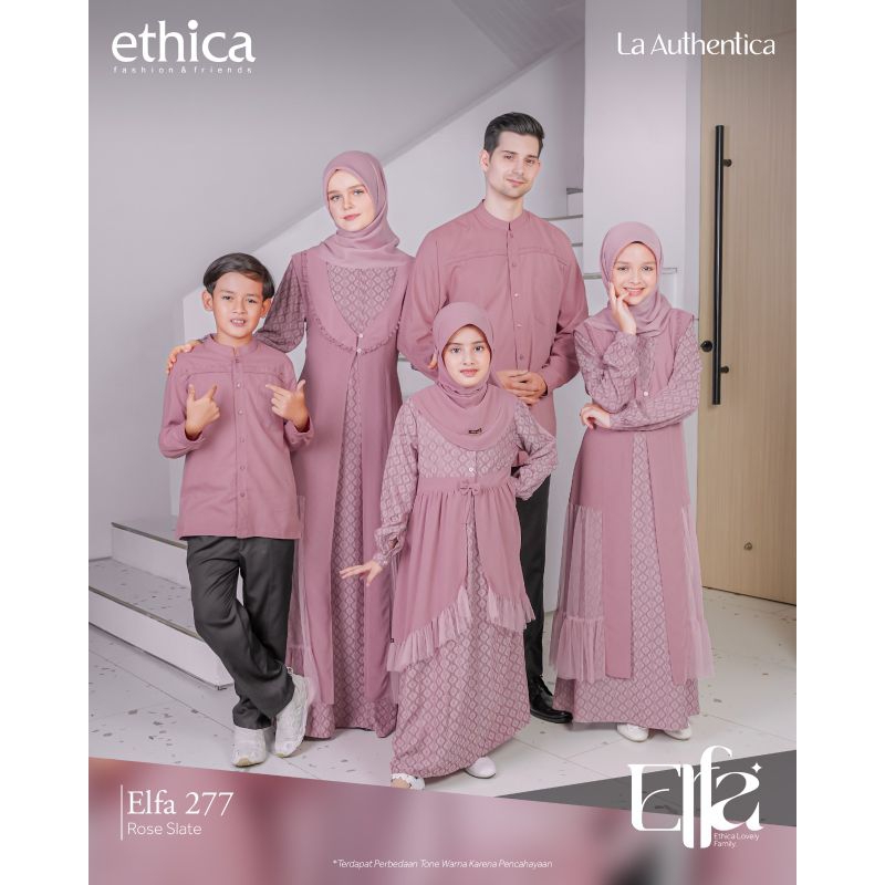 COD Ethica Sarimbit Lebaran Edisi 2023 Elfa 277 Rose Slate Terbaru Baju Couple keluarga Couple Pasan