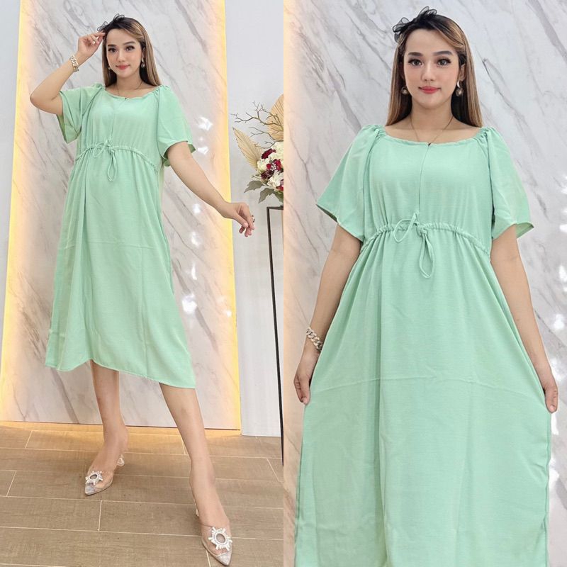 MIXSHOP_DS02 BAKU DASTER EMELLY  DRESS CRINKLE AIRFLOW TUNIK DRESS VIRAL DEPAN BUSUI BUMIL BAJU CANT