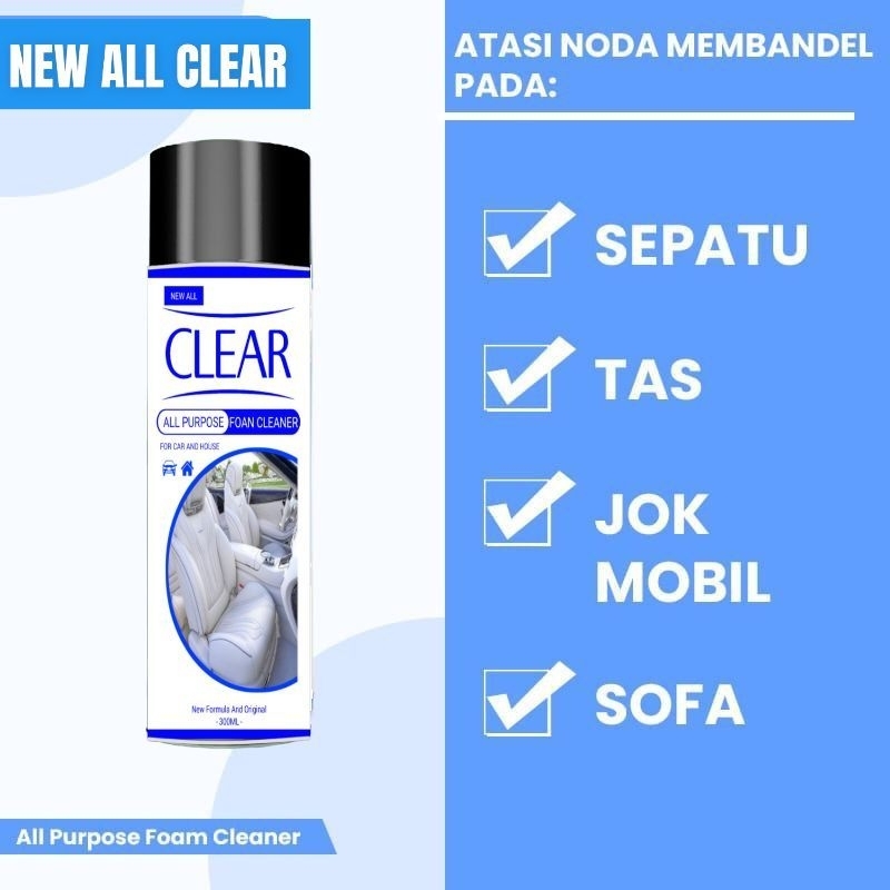 Shoes Instant Cleaner Foam Cleaner Pembersih 300ml Foam Cleaner Cairan Pembersih Serbaguna 300ml Free Lap Microfiber