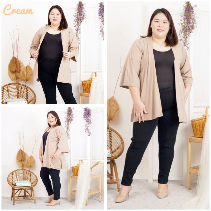 (LD 130-150cm) CARDIGAN JUMBO KARDIGAN BIGSIZE OUTERWEAR CARDIGAN BIGSIZE