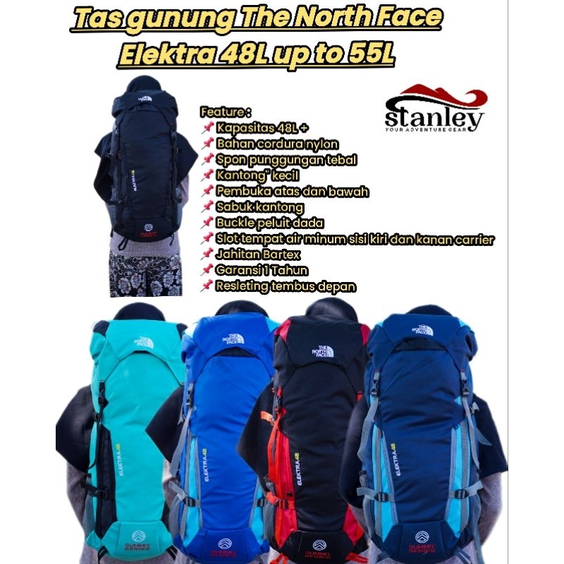 Tas Gunung / Tas Carrier garansi jahit setahun Elektra 45L 45 liter 48L 48 liter up to 50L 50 liter 