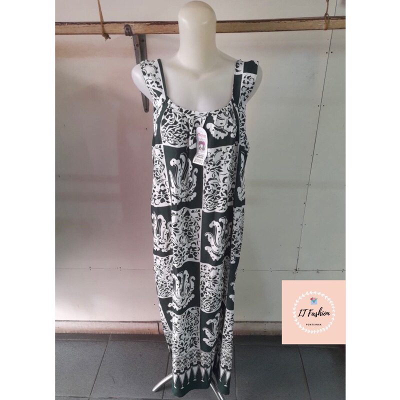 Daster Marissa Bekles Jumbo Baju Tidur Bahan Batik Tanpa Lengan
