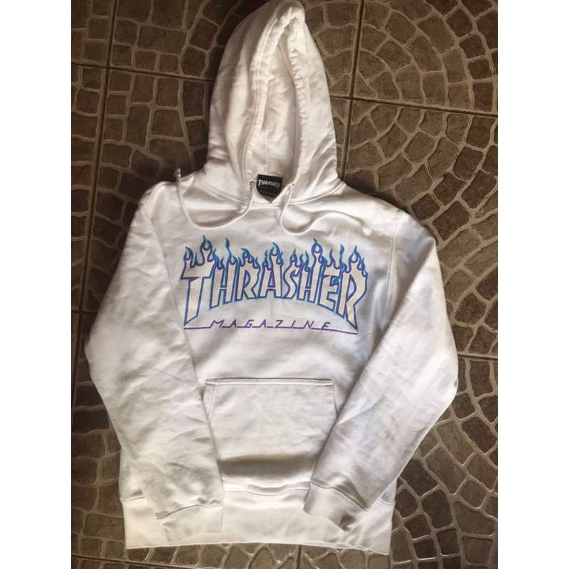 Hoodie Thrasher blue flame