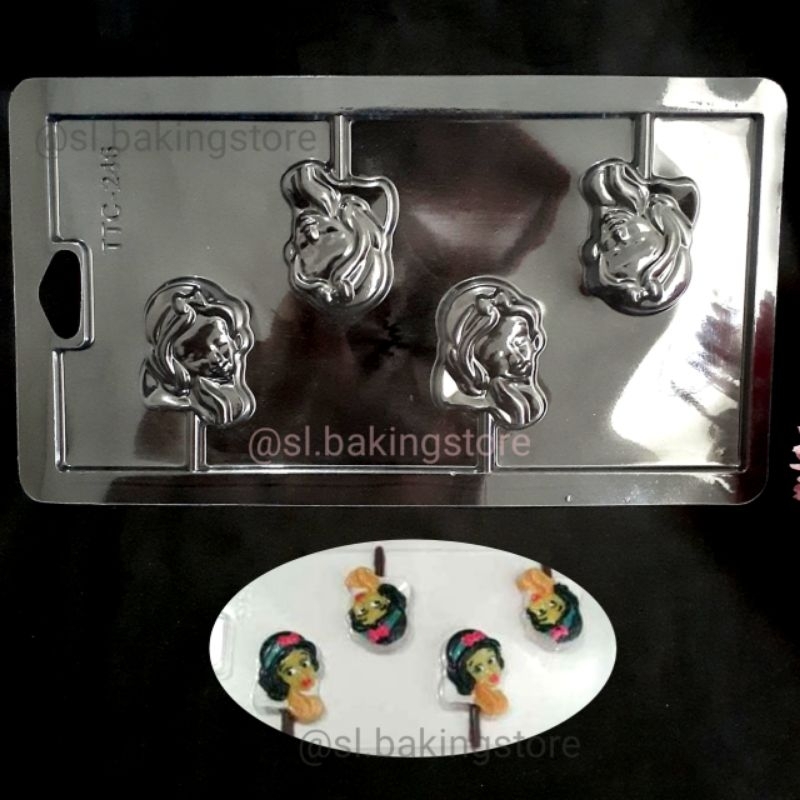 cetakan coklat mika snowwhite/putri salju