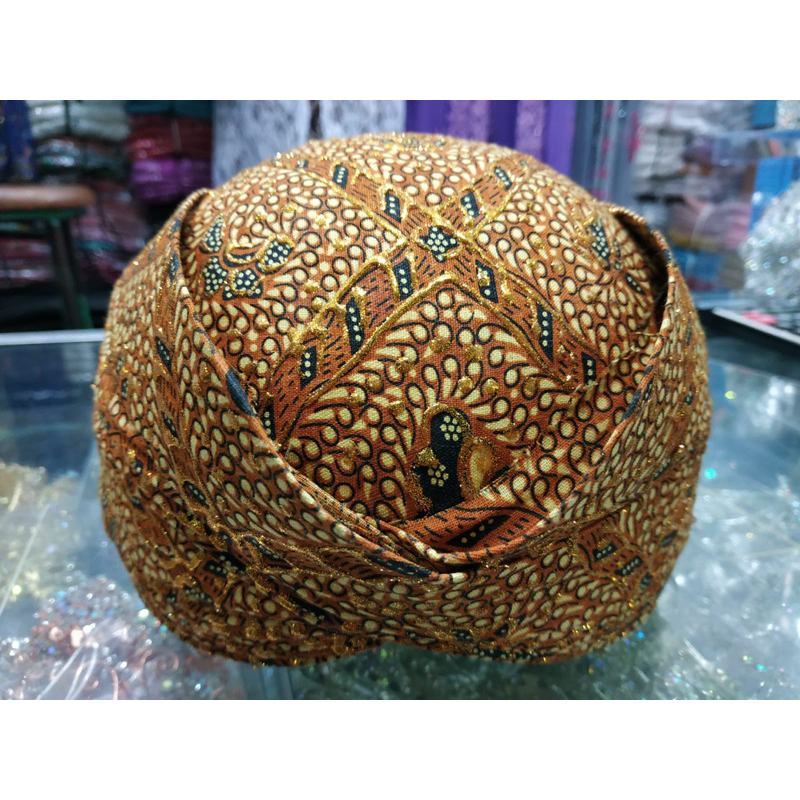 Blangkon Batik Prada Model Solo