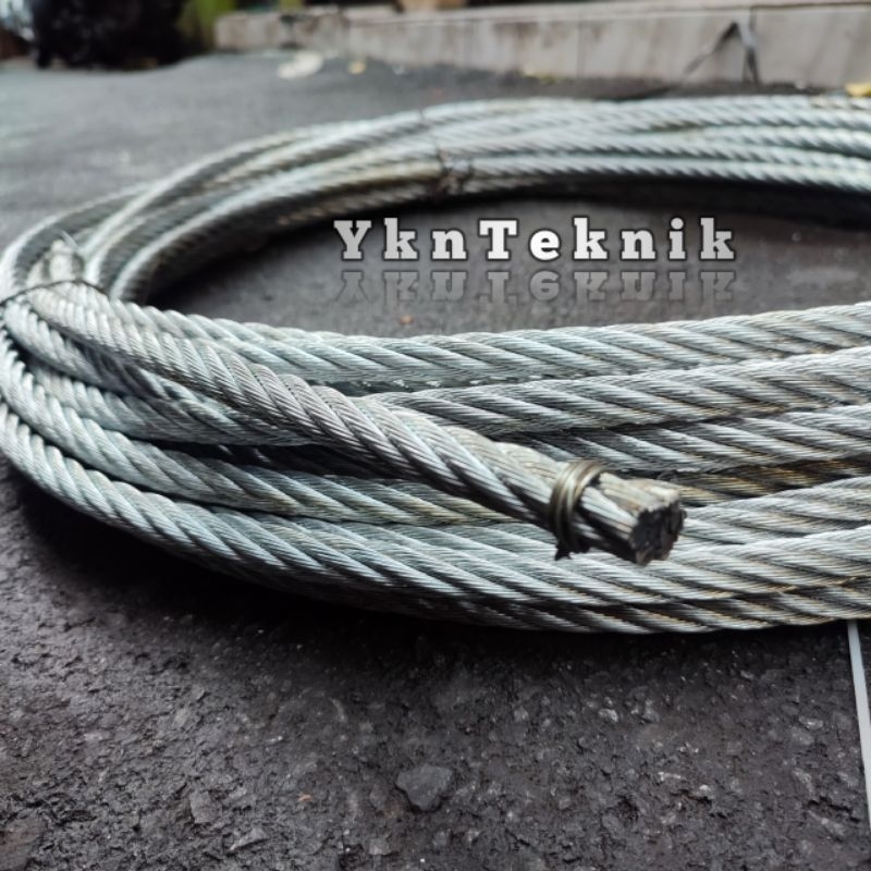 Tali Kawat Seling Baja 1.5 2 3 4 5 6 8 10 mm Kawat Seling Kawat Baja