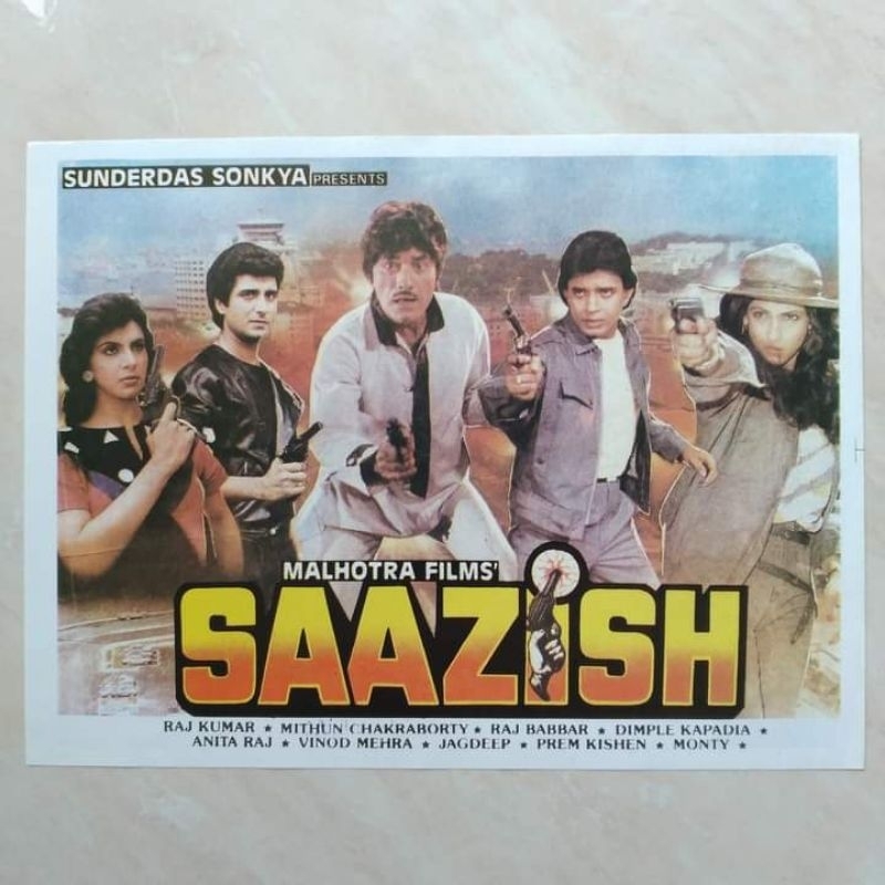 Flyer Film Jadul Lawas India Bollywood Saazish 1989