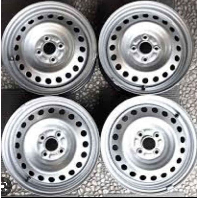 4 Velg R15 PCD 100 cabutan ori Honda mobilio brio calya sigra agya ayla vios jazz yaris datsun march ignis city civic Rp 1250.000 ( 4 velg)