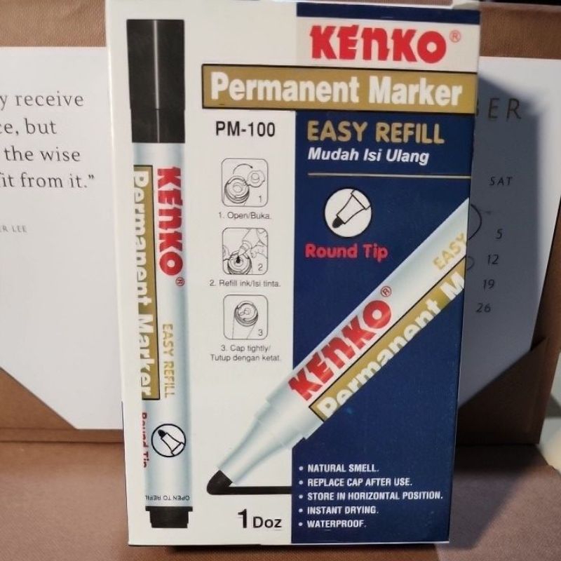 

SPIDOL PERMANEN KENKO WARNA HITAM 1 LUSIN / BOX