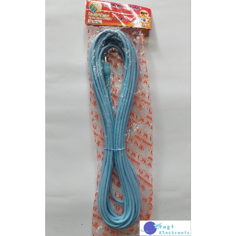 KABEL ANTENA TV BIRU 3C+JACK PANJANG 10M