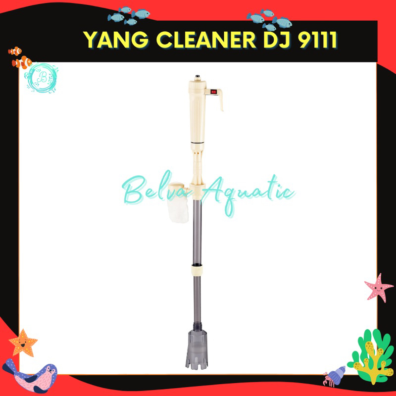 YANG AQUARIUM BATTERY ELECTRIC SIPHON CLEANER DJ-9111 Gravel Sand Vacuum Baterai &amp; Elektrik Listrik Alat Penguras Air Vakum Sifon Pembersih Penyedot Kotoran Pasir Aquascape Tank Ikan DJ9111