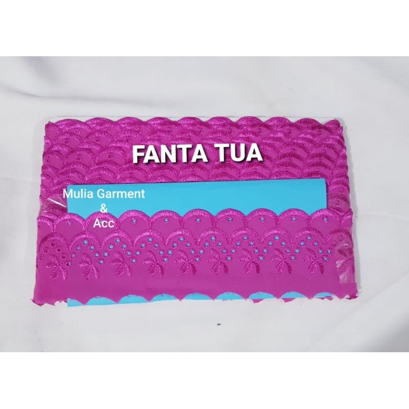 Renda Katun 7B Lebar 7cm Per Pack Isi 15 Yard