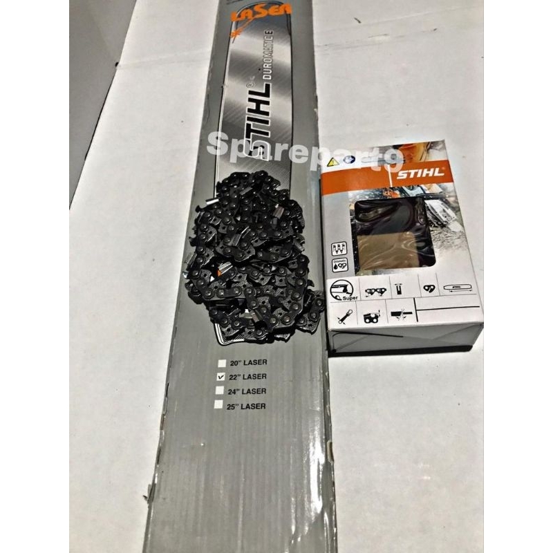 BAR SENSO 22 INCH 55 CM 58005200 + RANTAI BAR SENSO LASER 38 MATA STIHL