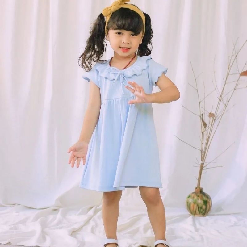 DRESS ALINA RIB KERAH CURLY(BRP556)