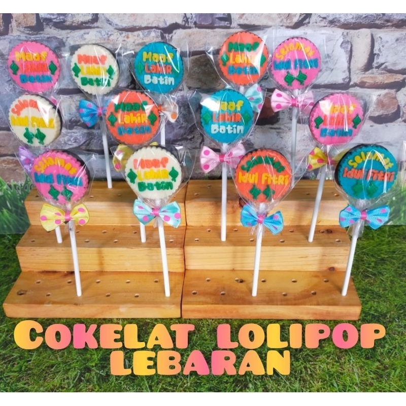 

Cokelat lolipop stik karakter idul fitri