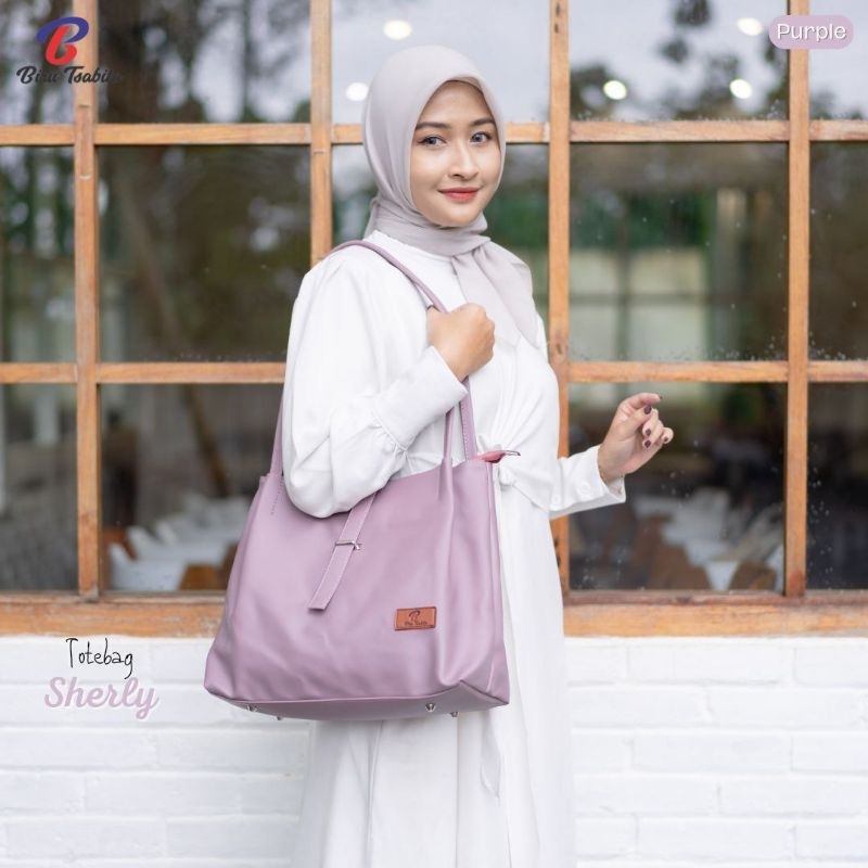 TOTEBAG SHERLY BY BIRU TSABITA BAHAN CHOCHOLY HALUS LEMBUT ANTI AIR PREMIUM TAS KERJA KULIAH NGAJAR NGANTOR