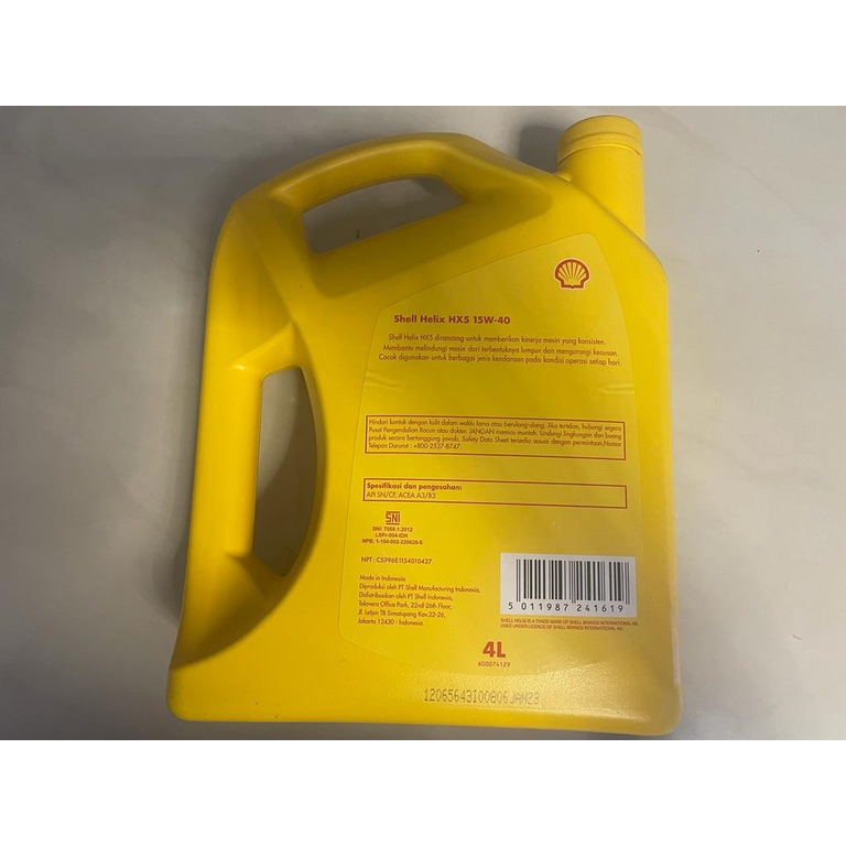 oli shell helix hx5 15w 40 4 liter ORIGINAL 100PERSEN