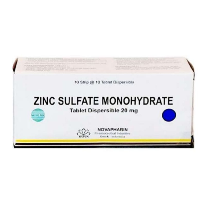 zinc tablet 20mg 20 mg novapharin tab 100's 100tab 100tablet 100 zink tab tablet / box