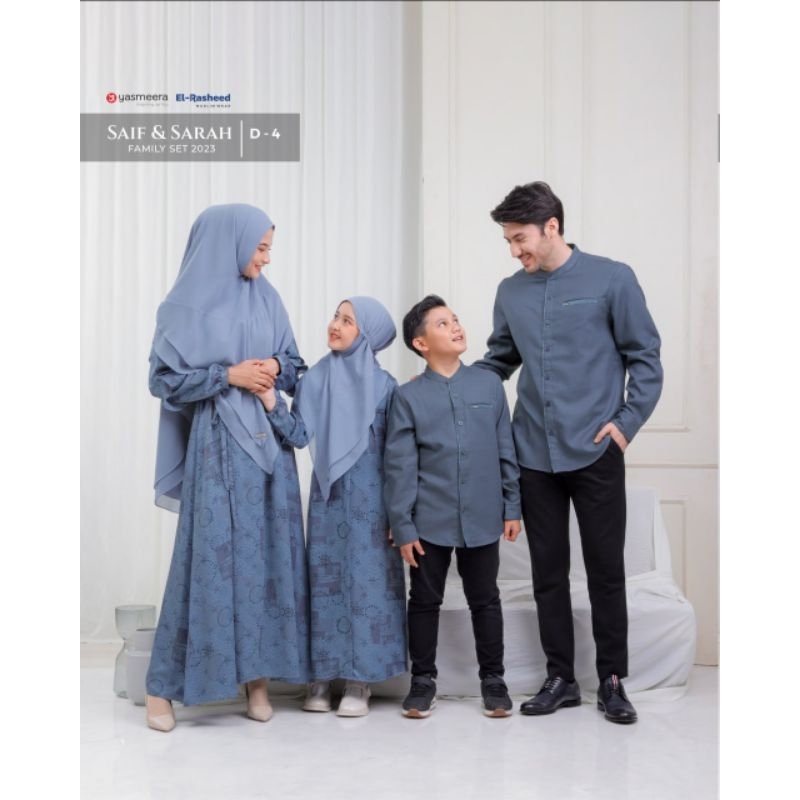SARIMBIT YASMEERA SAIF & SARAH FAMILY SET BLUE HEAVEN