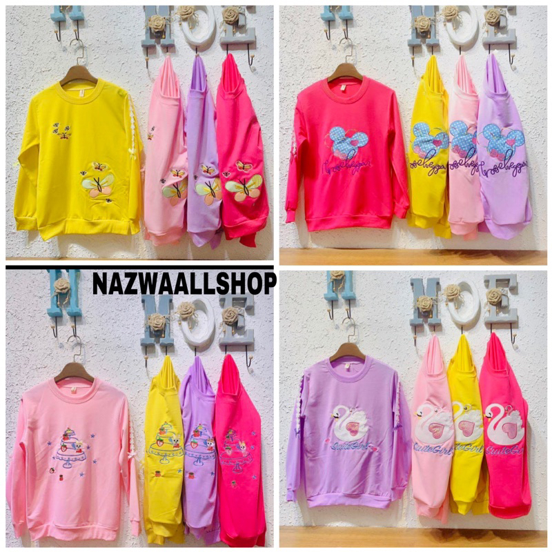 PAKET HEMAT 3 PICS Sweater Anak Perempuan 2 tahun-12 tahun/Atasan Import/Atasan anak import perempuan caton santai