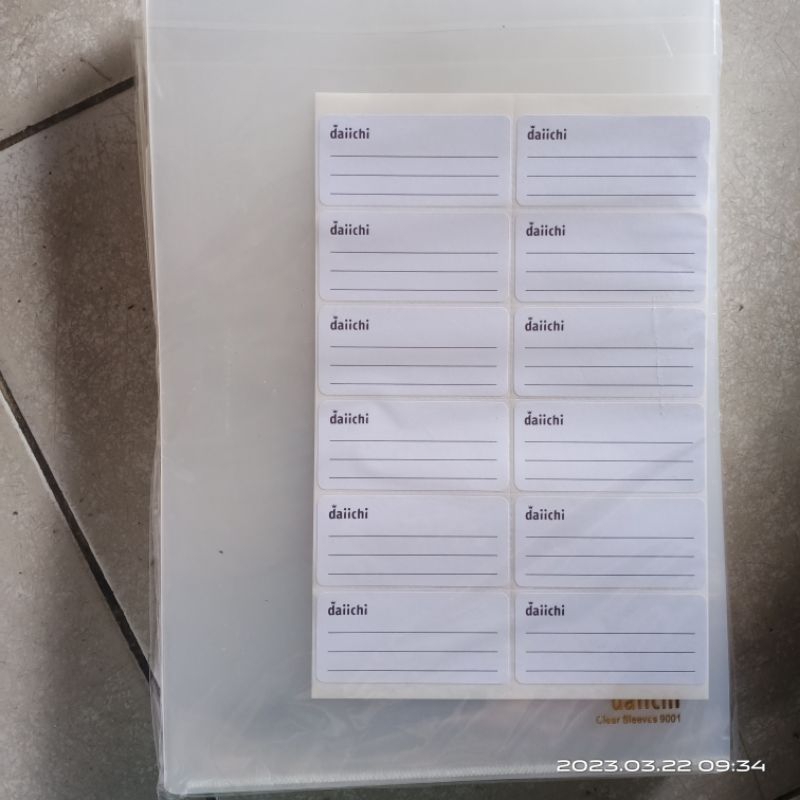 

Map L daichi clear sleeves F4 Folio map transparant 1 pack