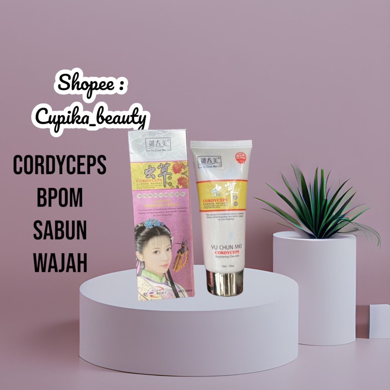 &lt;pc&gt; sabun cordyceps BPOM - face wash cordycep yu chun mei bpom - sabun wajah gingseng cordyceps bpom