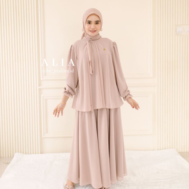 ALIA ONE SET / OUTFIT LEBARAN / ONE SET SIMPLE / OUTFIT KONDANGAN