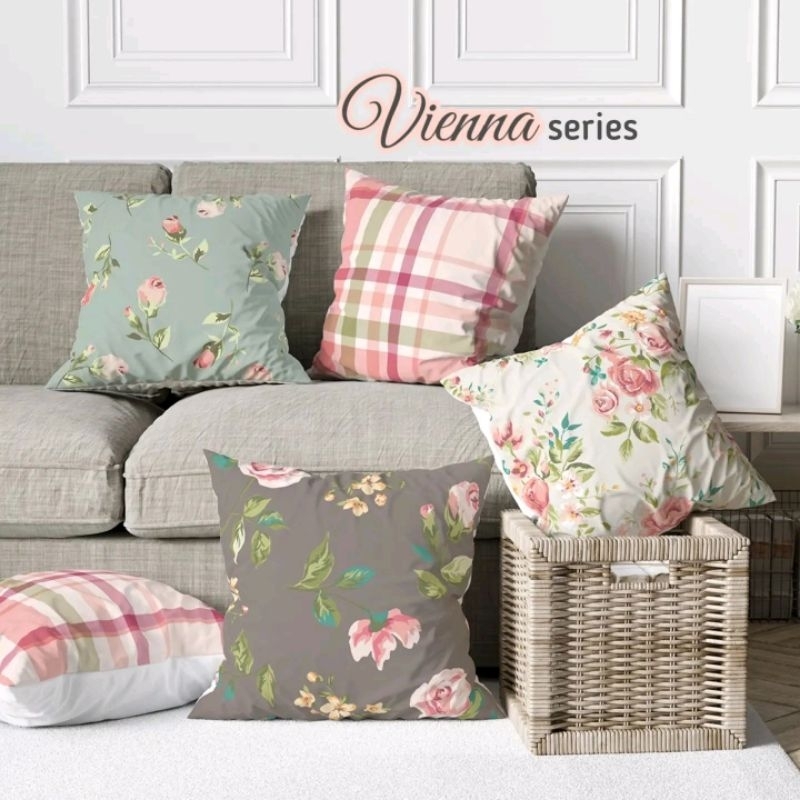 SARUNG BANTAL SOFA PRINT SET ISI 4 MIX &amp; MATCH SHABBY 40X40 CM