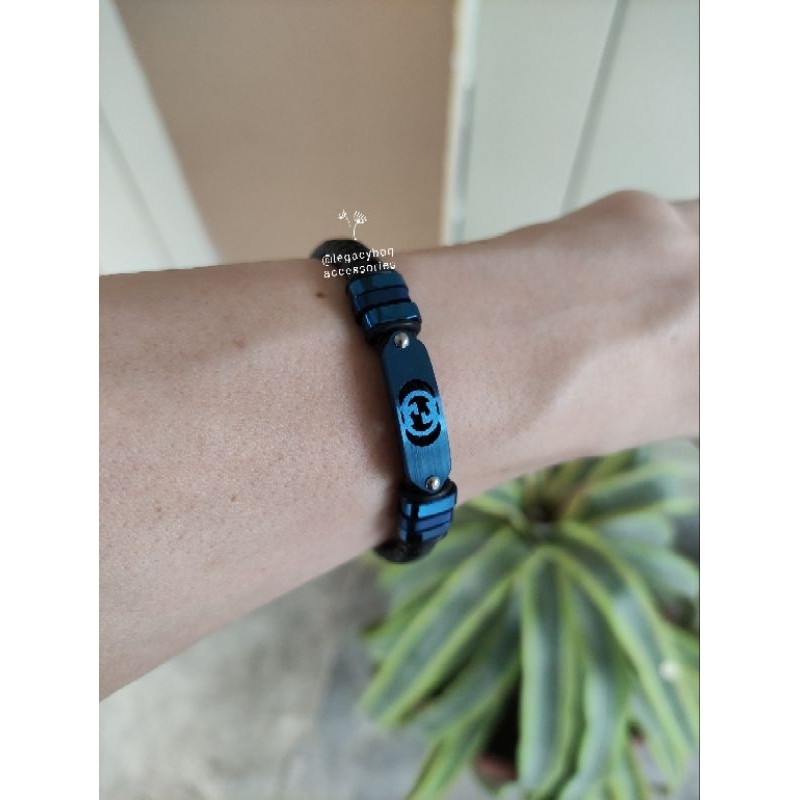 Leather Bracelet Gelang Trendi Pengait Magnet