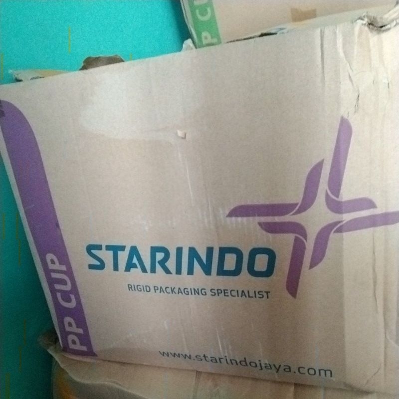 gelas cup/gelas plastik uk 12oz oval starindo isi 1000pcs