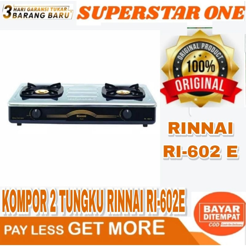 kompor rinnai RI-602E Kompor Gas Rinnai 2 Tungku RI 602E