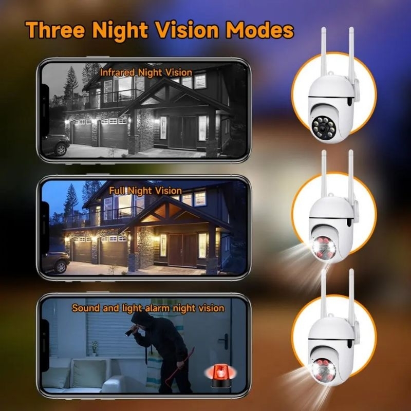 NEW IP CAMERA OUTDOOR CCTV V380PRO WIFI PTZ MINI WIRELESS FULL HD 1080P