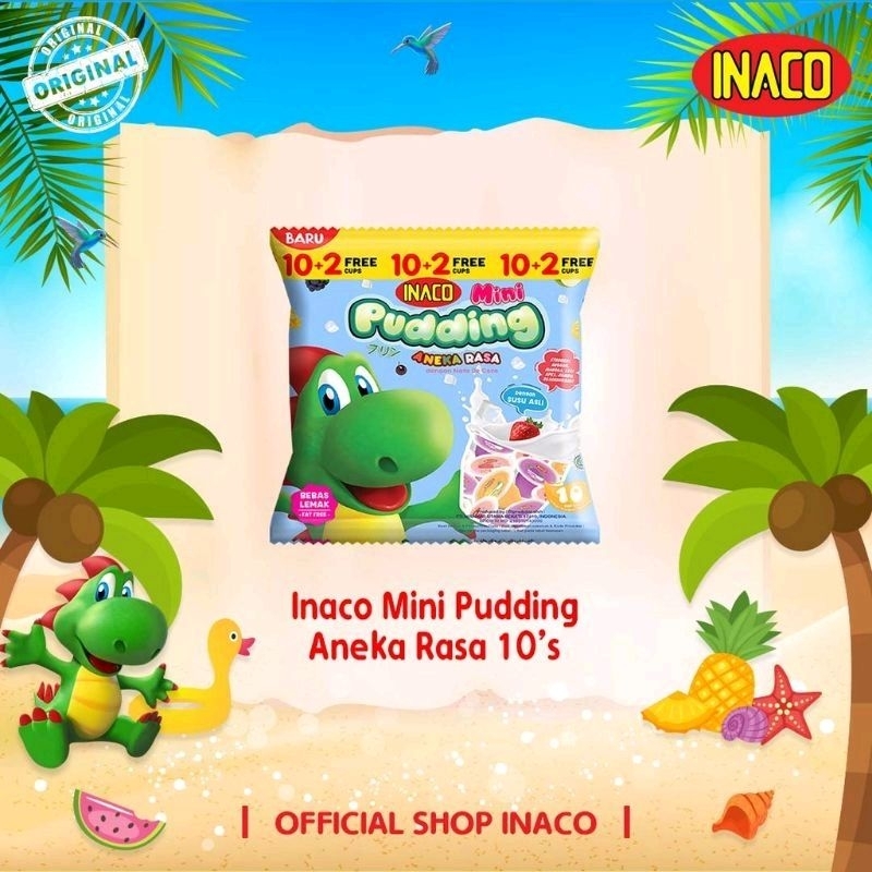 INACO pudding jelly fruit aneka rasa buah 10 + 2 cup