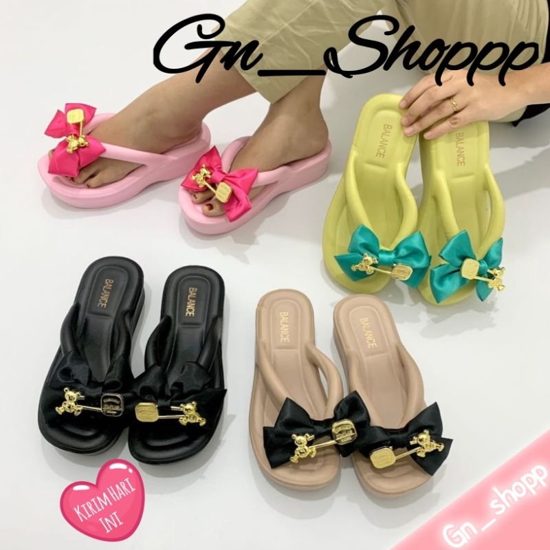 Sandal Jepit WEDGES Wanita Terbaru Terlaris Balance 8211-C